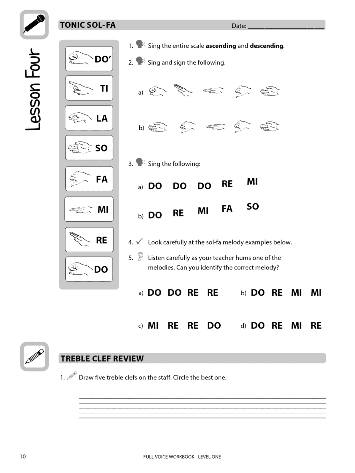 FULL VOICE Student Workbook - Level One - Image 3