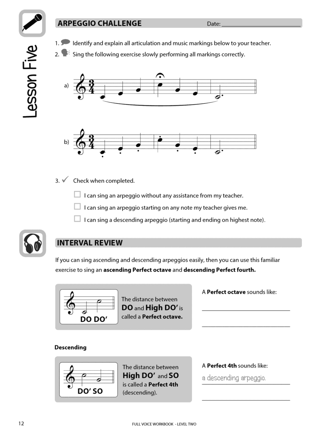 FULL VOICE Student Workbook - Level Two - Image 3