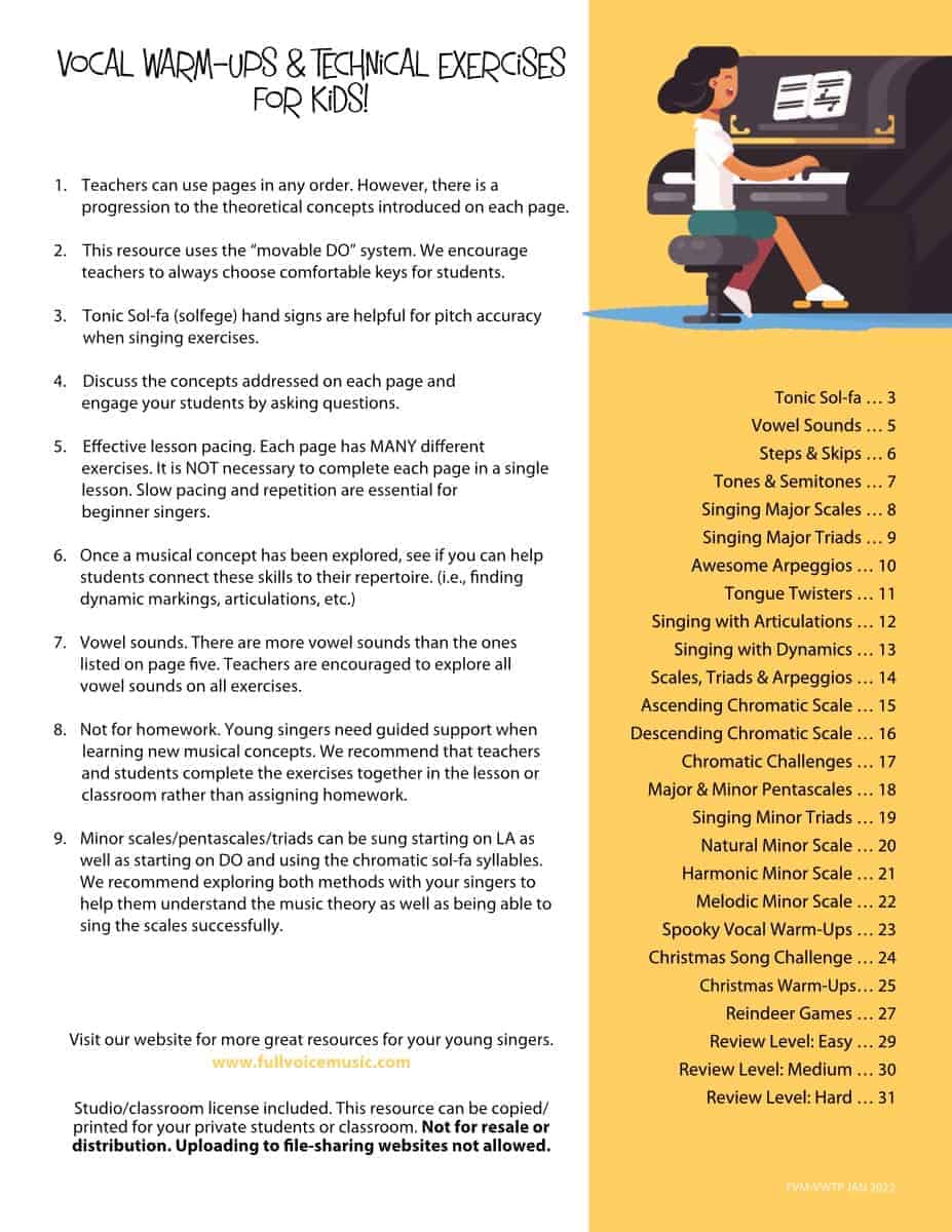 Vocal Warm-Ups and Technical Exercises for Kids! (Book) - Image 2
