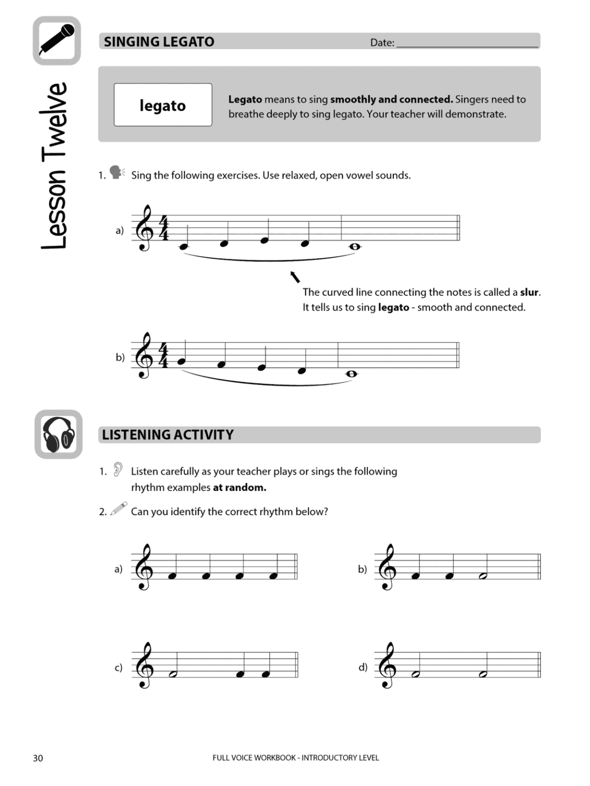 FULL VOICE Student Workbook - Intro Level