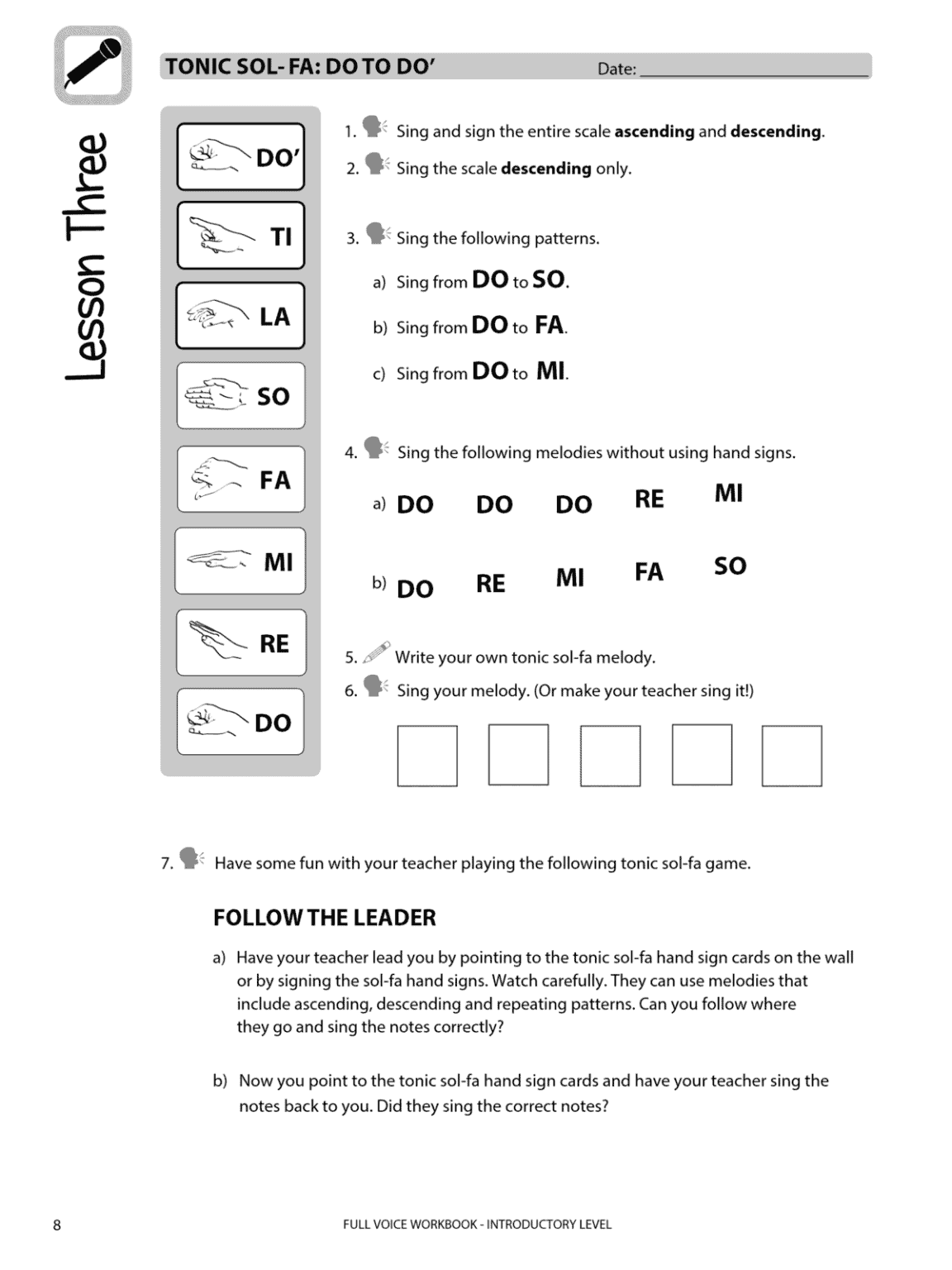 FULL VOICE Student Workbook - Intro Level