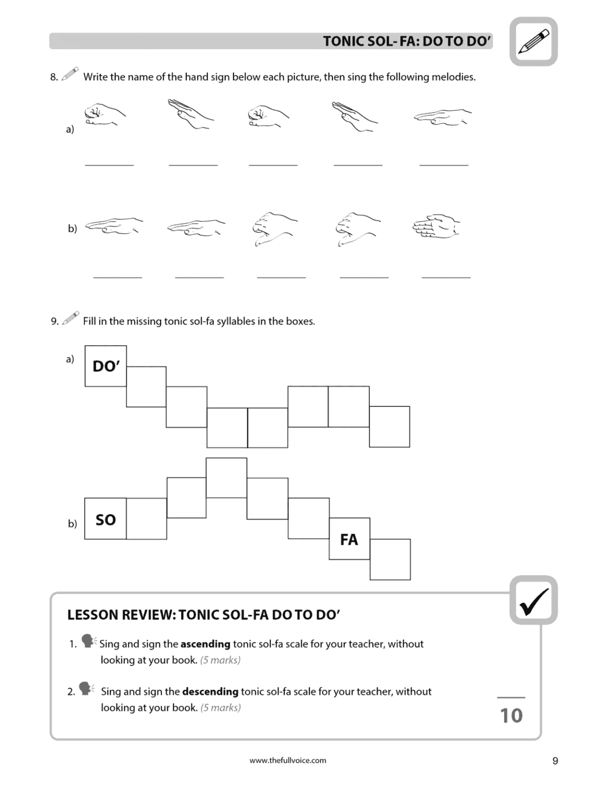 FULL VOICE Student Workbook - Intro Level