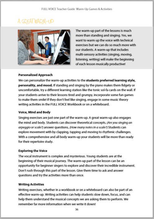 FULL VOICE Teacher Guide