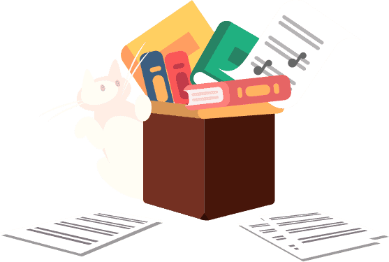 Cat illustration behind the full voice music teacher box