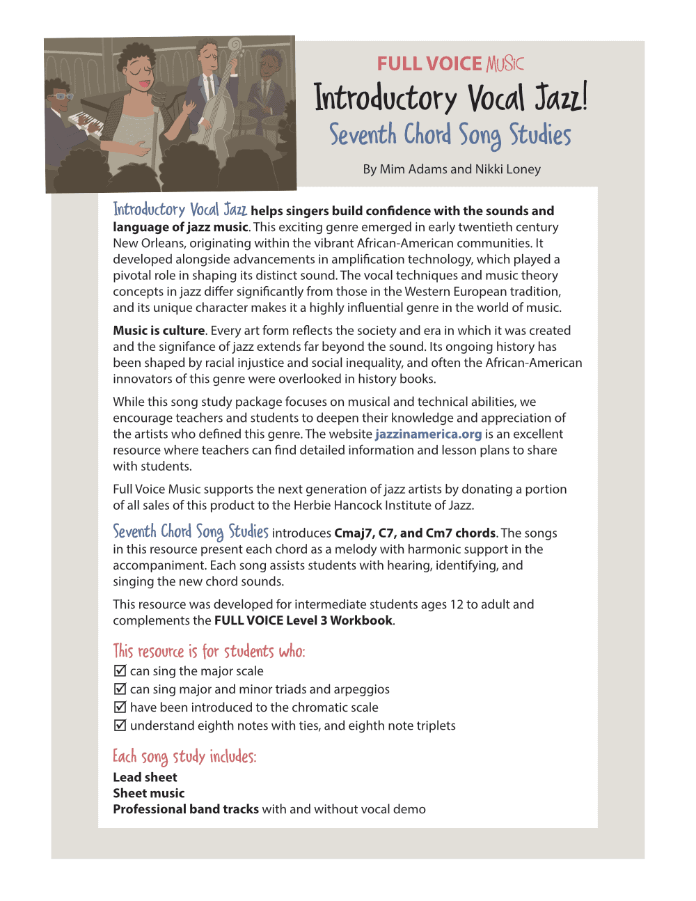 Introductory Vocal Jazz! Seventh Chord Song Studies - Image 2