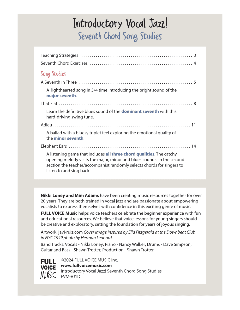 Introductory Vocal Jazz! Seventh Chord Song Studies - Image 10