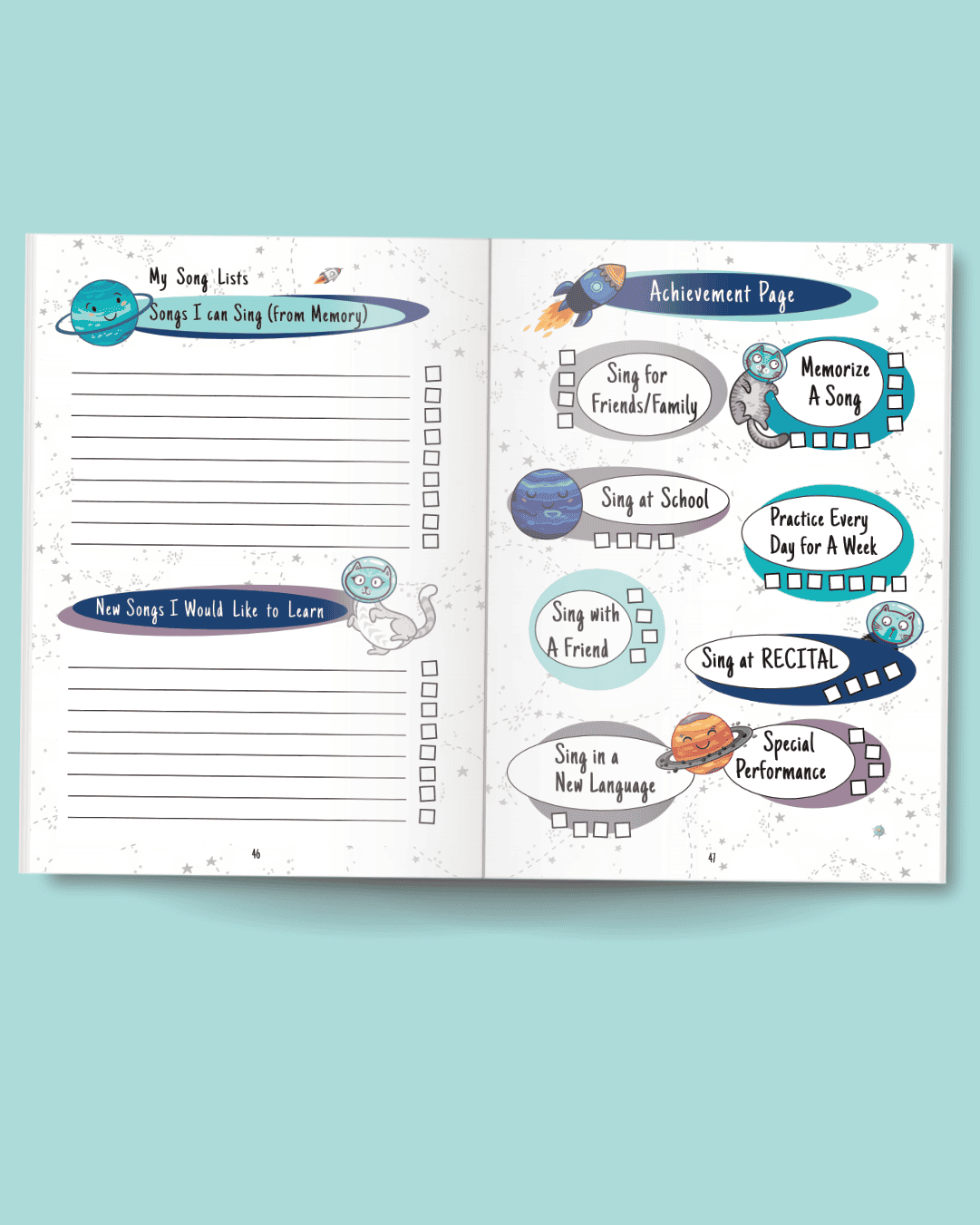 song lists page and achievement page