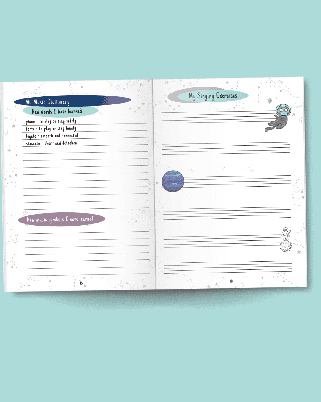 music terms and symbols page and my singing exercises page