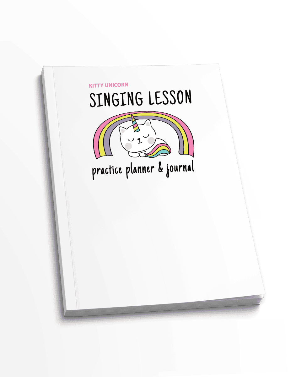 Kitty Unicorn Singing Planner Cover