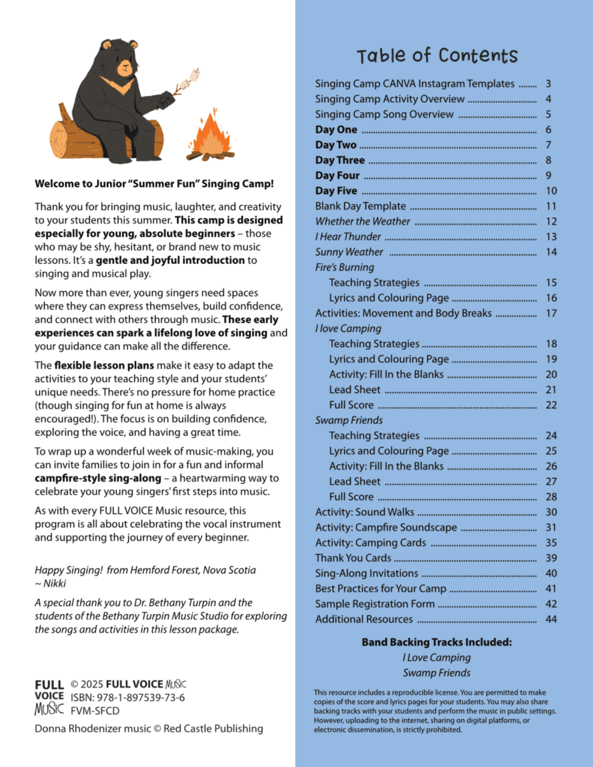 Junior "Summer Fun" Singing Camp Lesson Plans - Image 3