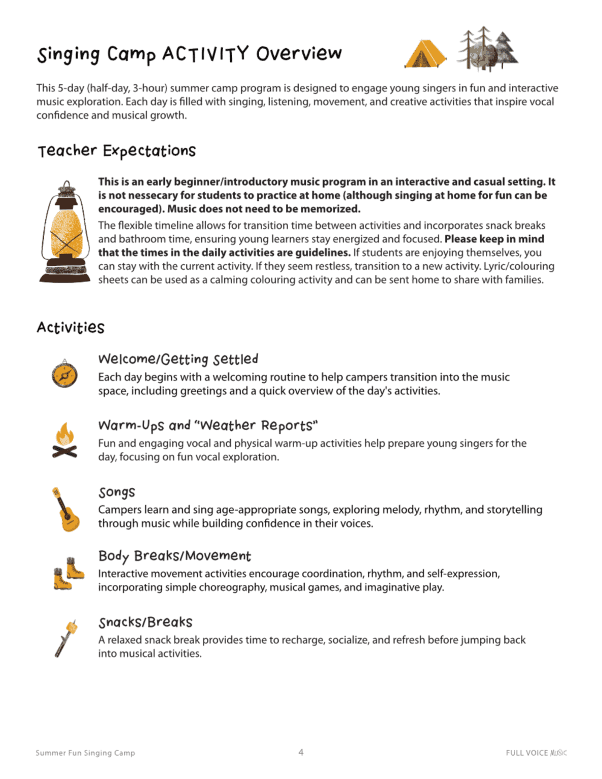 Junior "Summer Fun" Singing Camp Lesson Plans - Image 5